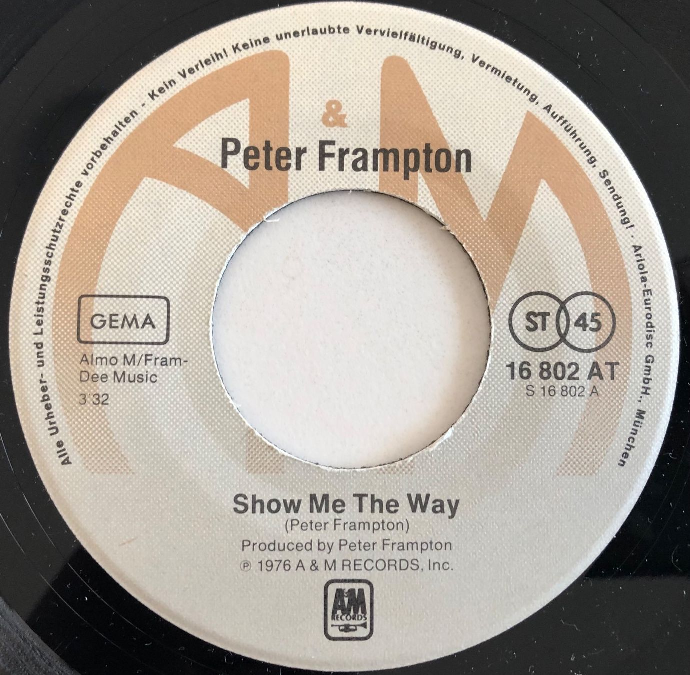 Schallplatten: PETER FRAMPTON - SHOW ME THE WAY (LIVE) – Gebraucht aus Poliez-Pittet von Newtown-Records 2