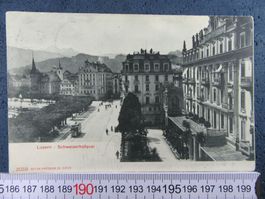 LUZERN SCHWIZERHOFQUAI HOTEL TRAM 1906 LU AK BUG