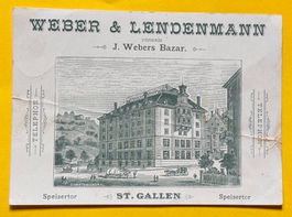 Alte Ansichtskarte WEBER & LENDENMANN St. Gallen
