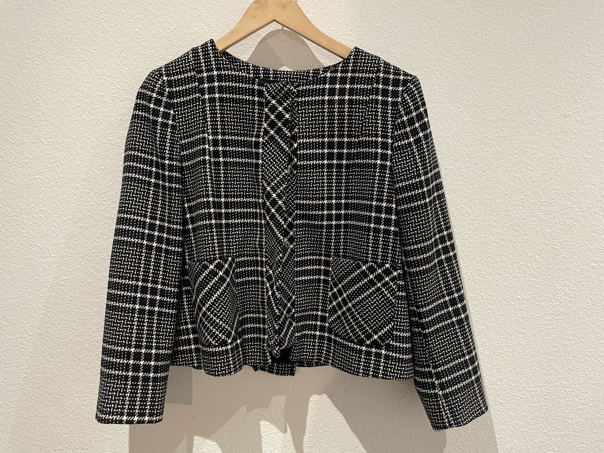 Zara Giacche: Zara Basic Black and White Plaid Blazer, Size S – Usato da Unterägeri venduto da Rogucha