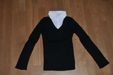 eleganter Pullover, Schichtenlook, Gr. M