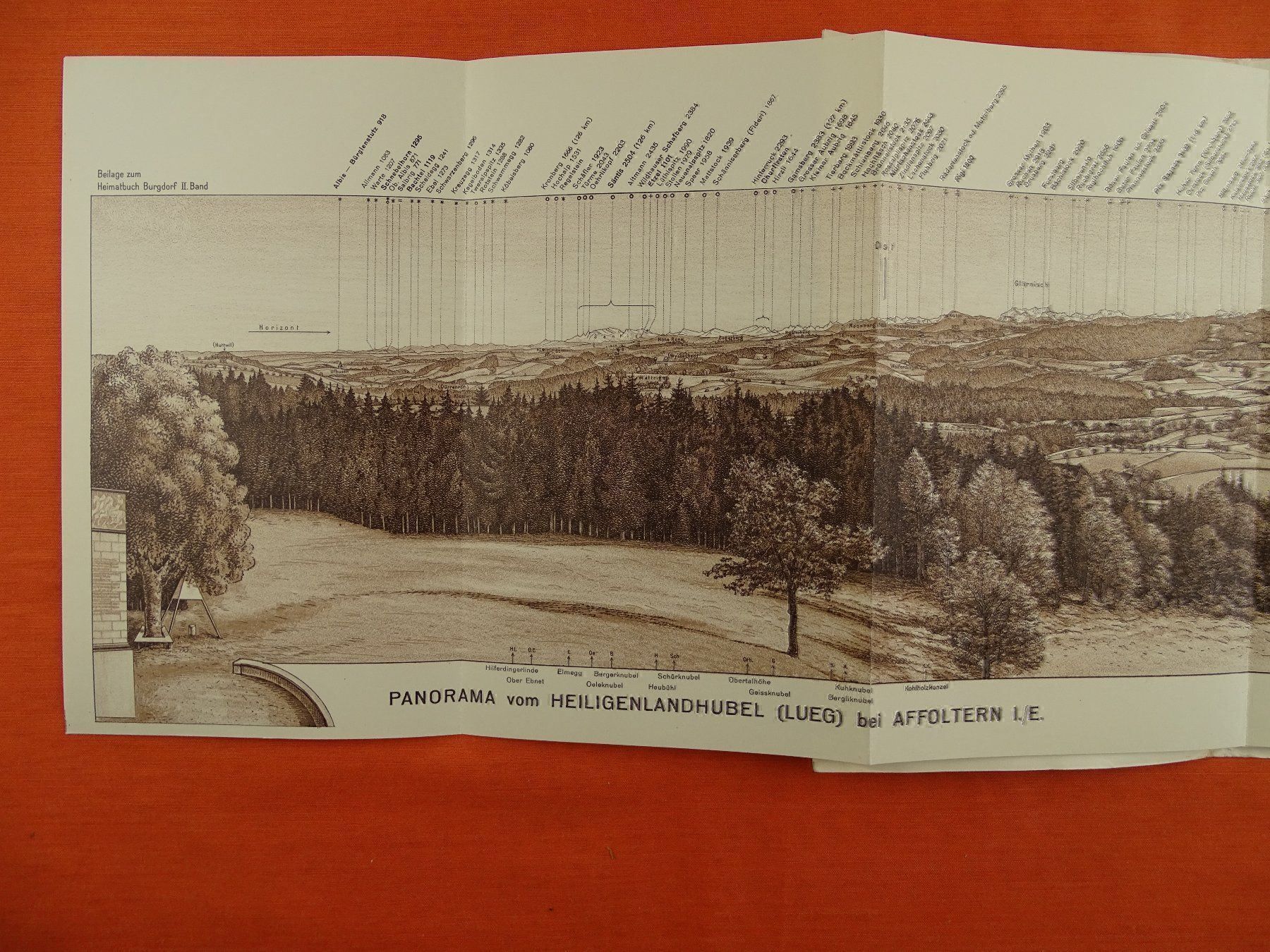 Cartes géographiques & atlas: PANORAMA VOM HEILIGENLAND HUBEL – D'occasion à Grüningen par Kartensammler 1