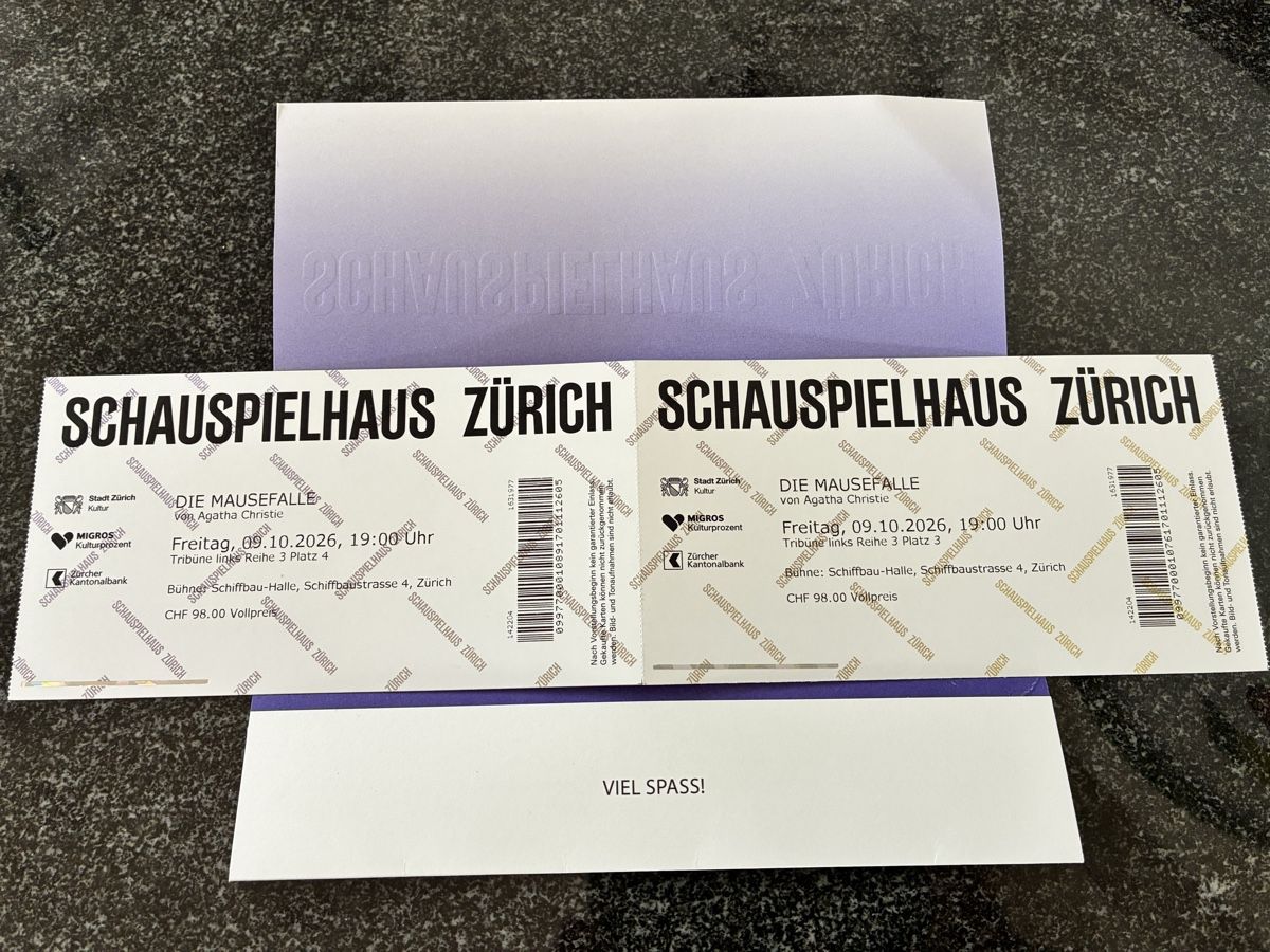 Billets: Mausefalle- 2 Billette – Neuf (Voir description) à Wetzikon ZH par chris7pat 2