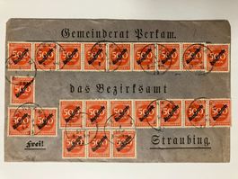 Deut. Reich/Dienstmarken, Mi 81, 500M auf sauberem Brief