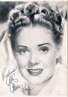 Alice Faye 1915-98 Autogramm signiert Vintage Foto 10x15cm