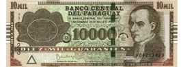 Paraguay 10000 Guaranies 2015 P-A238 UNZ