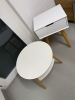 Nachttisch und Beistelltisch Set weiss gebraucht