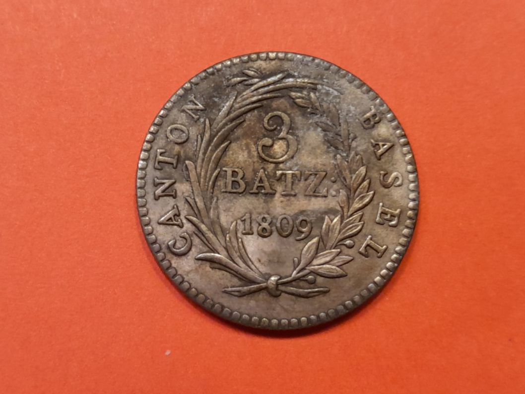 Tutti le monete: Basel, 3 Batzen 1809 – Usato da Aarau venduto da Reto_BA_01