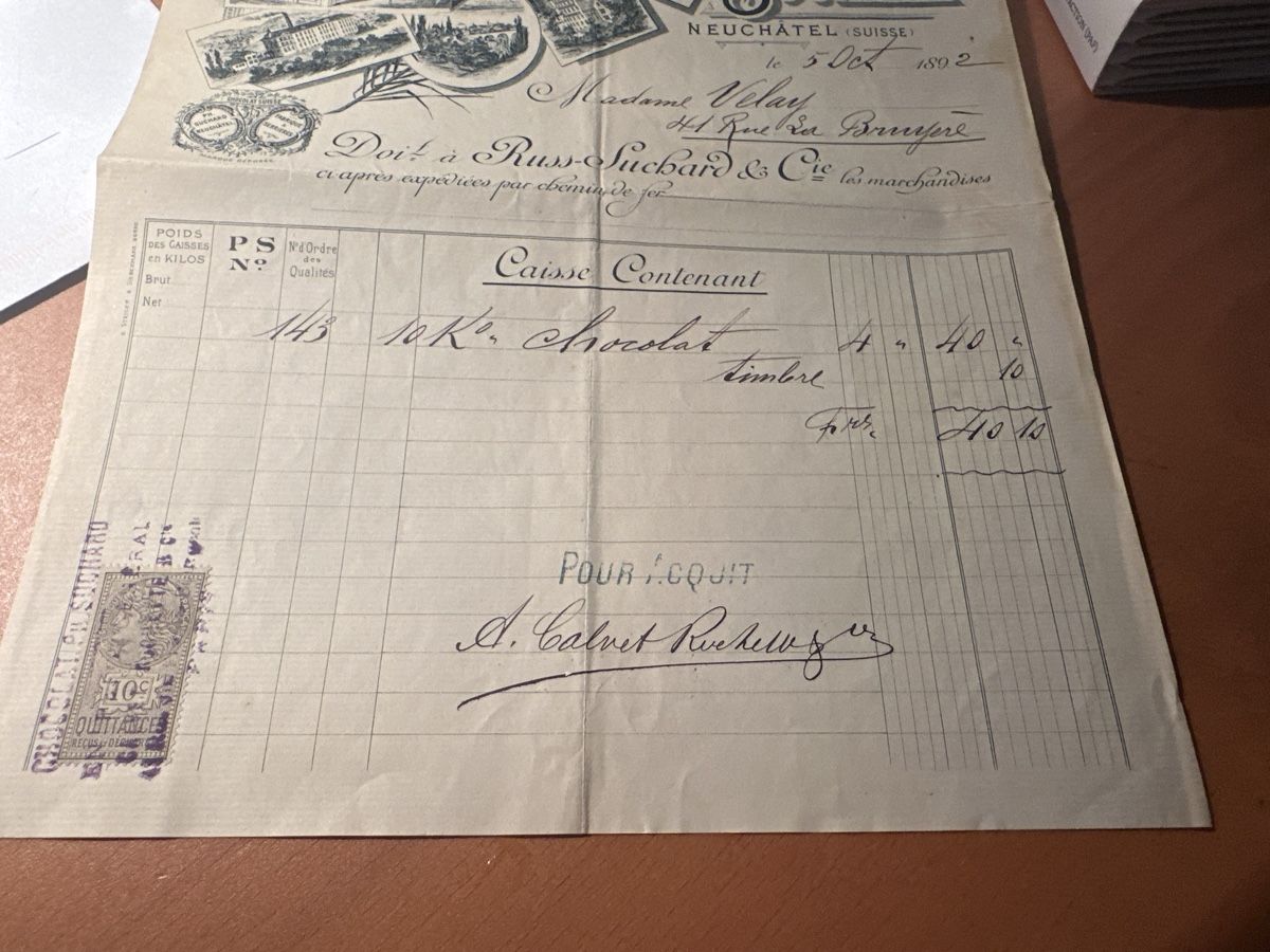 Documenti: Suchard 1892 Super !!👍 – Usato da Morbio Inferiore venduto da Ecod 2