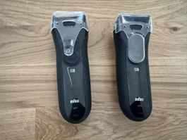 2 Rasierer Braun Series 3 schwarz mit Schutzkappen gebraucht