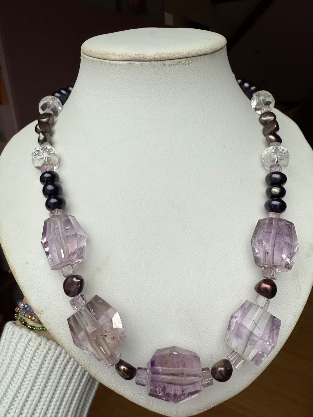 Catenine: Grosse Amethyst, Bergkristall, Perlen – Nuovo (secondo la descrizione) da Basel venduto da Chili007 6