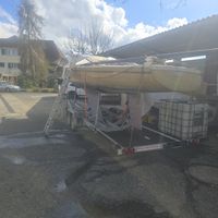 Segelboot Anhänger mit boot
