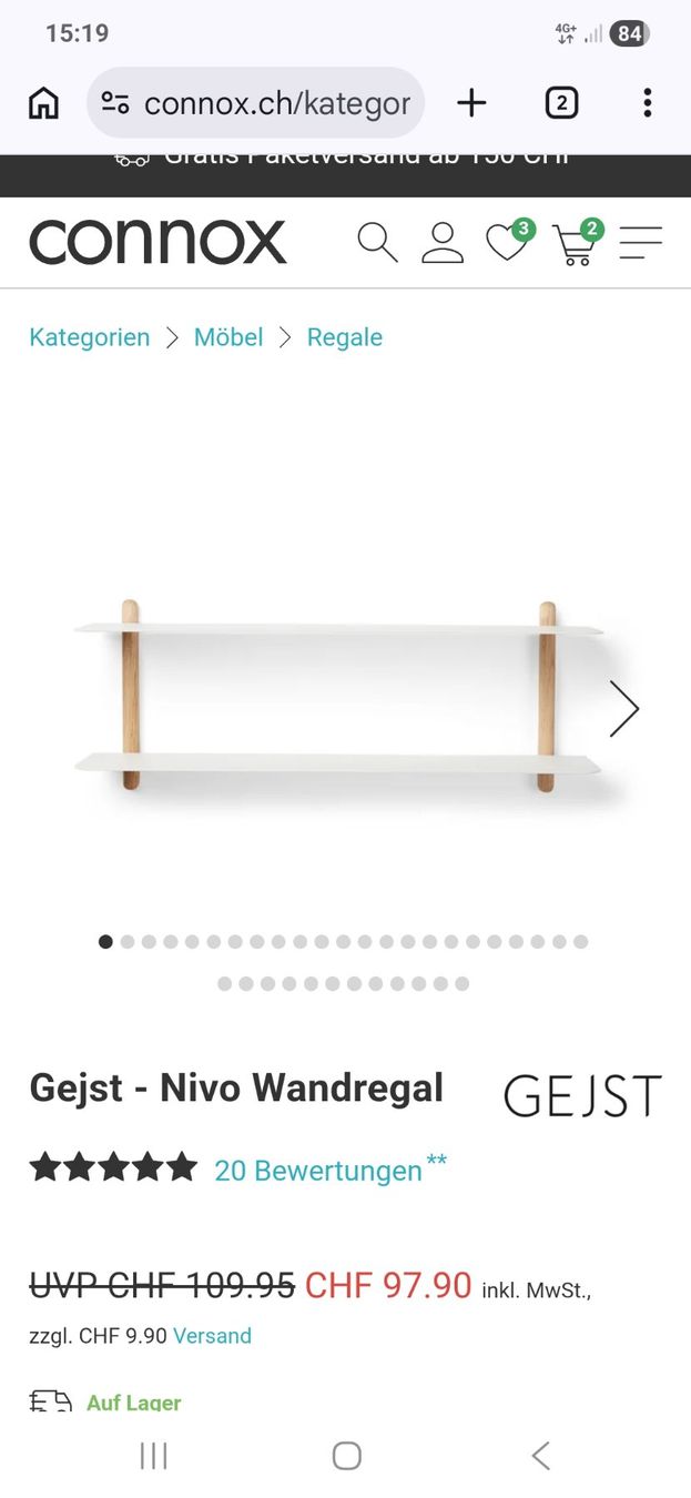 Regale: Gejst Nivo Wandregal von Connox – Gebraucht aus Untersiggenthal von luu02 2