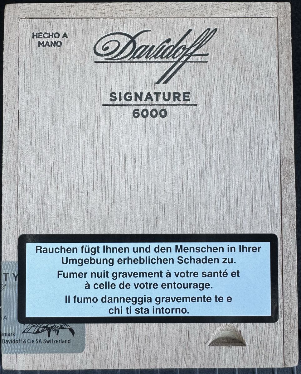 Davidoff Sigari: Davidoff Signature 6000 – Nuovo e nell'imballaggio originale da Frauenfeld venduto da hase1294