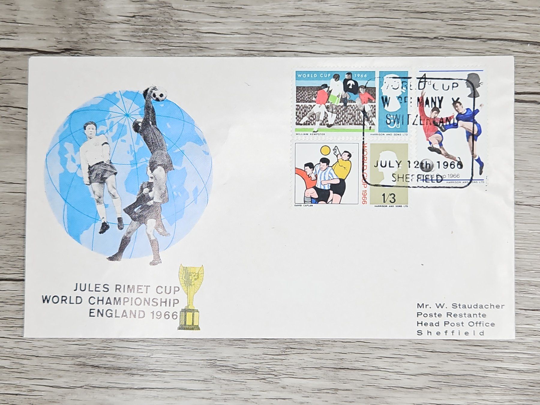 Tutti i francobolli: CL05 Enveloppe + Timbre England 1966 – Usato da Cousset venduto da Patrick_Collections