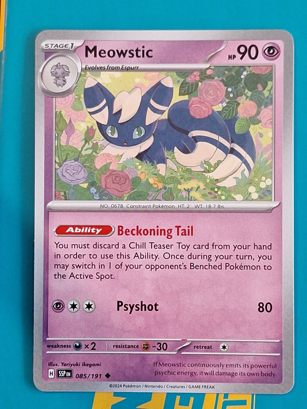 Pokémon Carte collezionabili: Meowstic - Pokemon Surging Sparks – Usato da Altstätten SG venduto da GGsGameshop