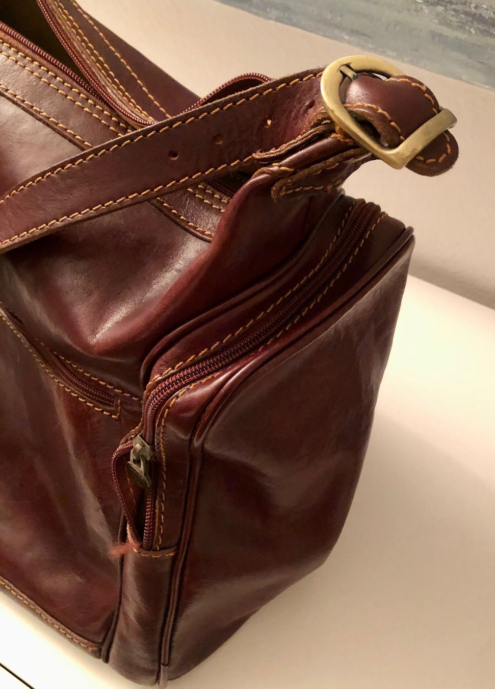 Borse: Handgefertigte Ledertasche, echtes Leder & neuwertig – Nuovo (secondo la descrizione) da Zürich venduto da stiiiviii 2