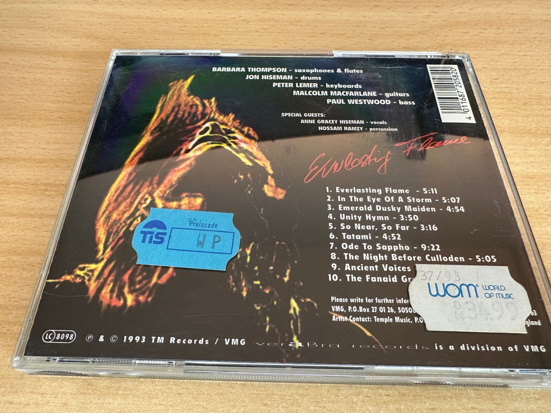 CD: Barbara Thompson & Paraphernalia – Everlasting Flame – Usato da Rikon im Tösstal venduto da Alpenmutz 1