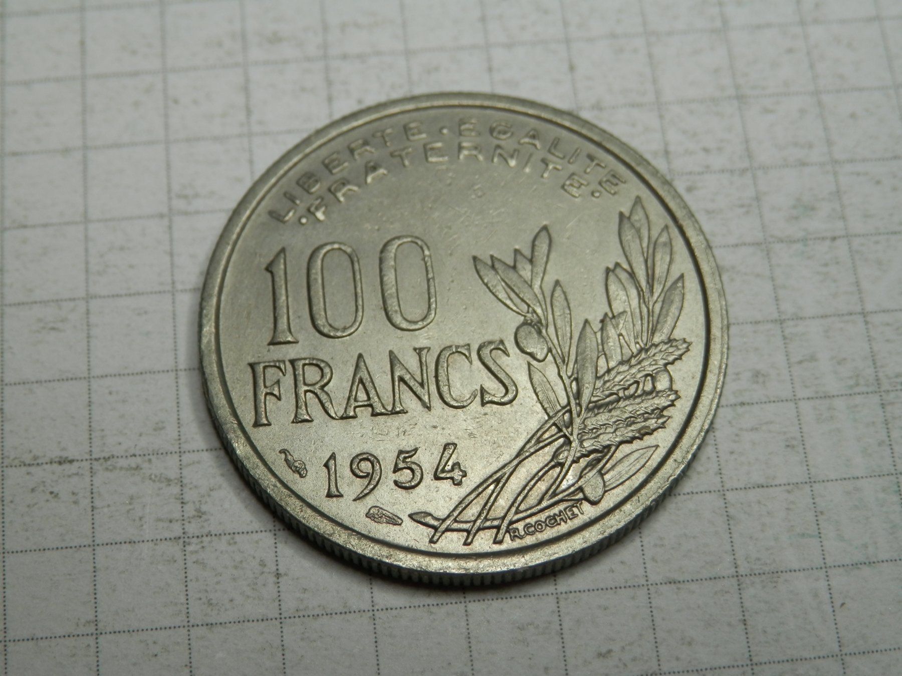 Tutti le monete: Frankreich 100 Franken, 1954 – Usato da Weiach venduto da weiach81 1
