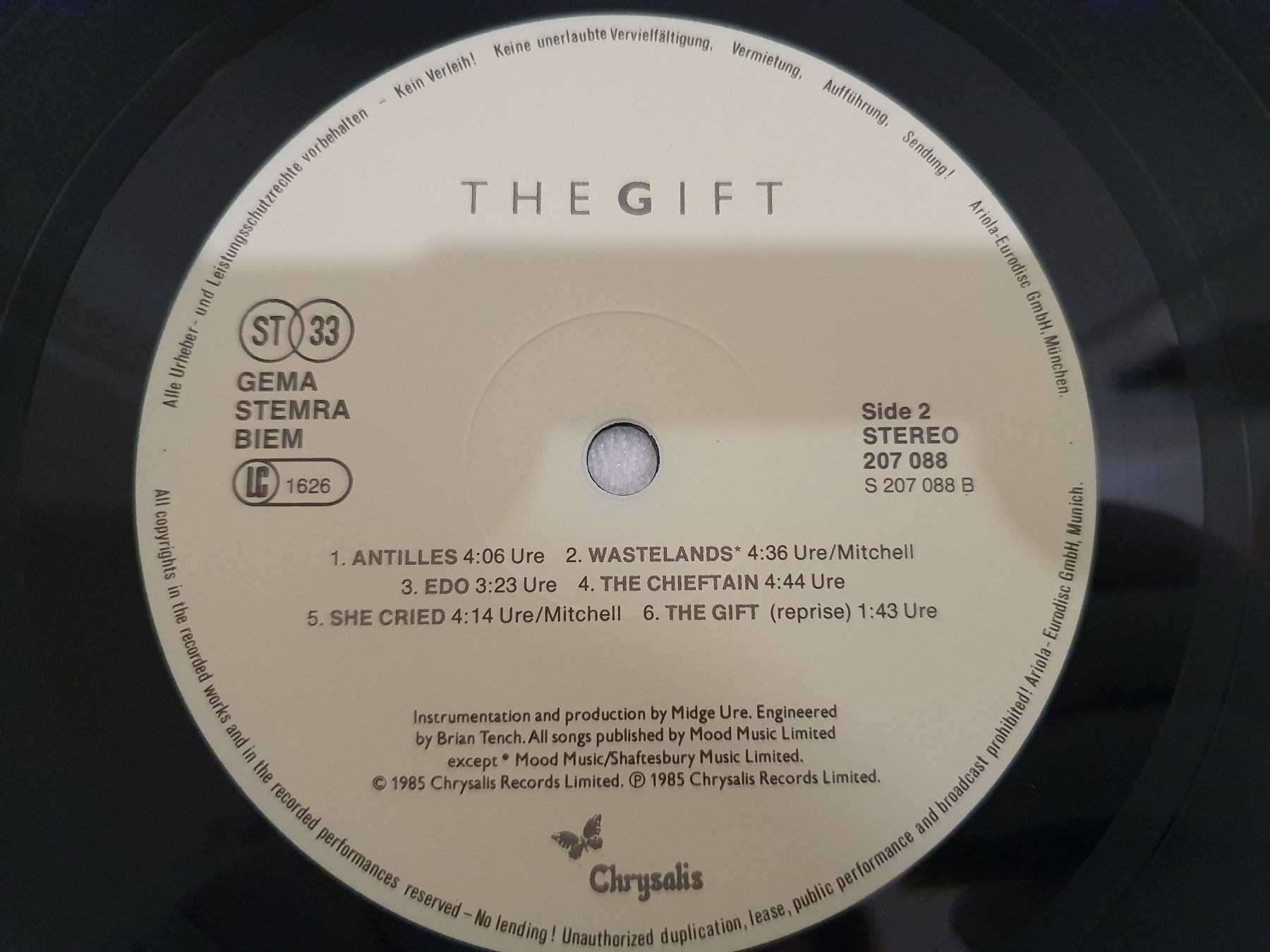 Schallplatten: Midge Ure – The Gift – Gebraucht aus Uster von Vinyl-Leidenschaft 5