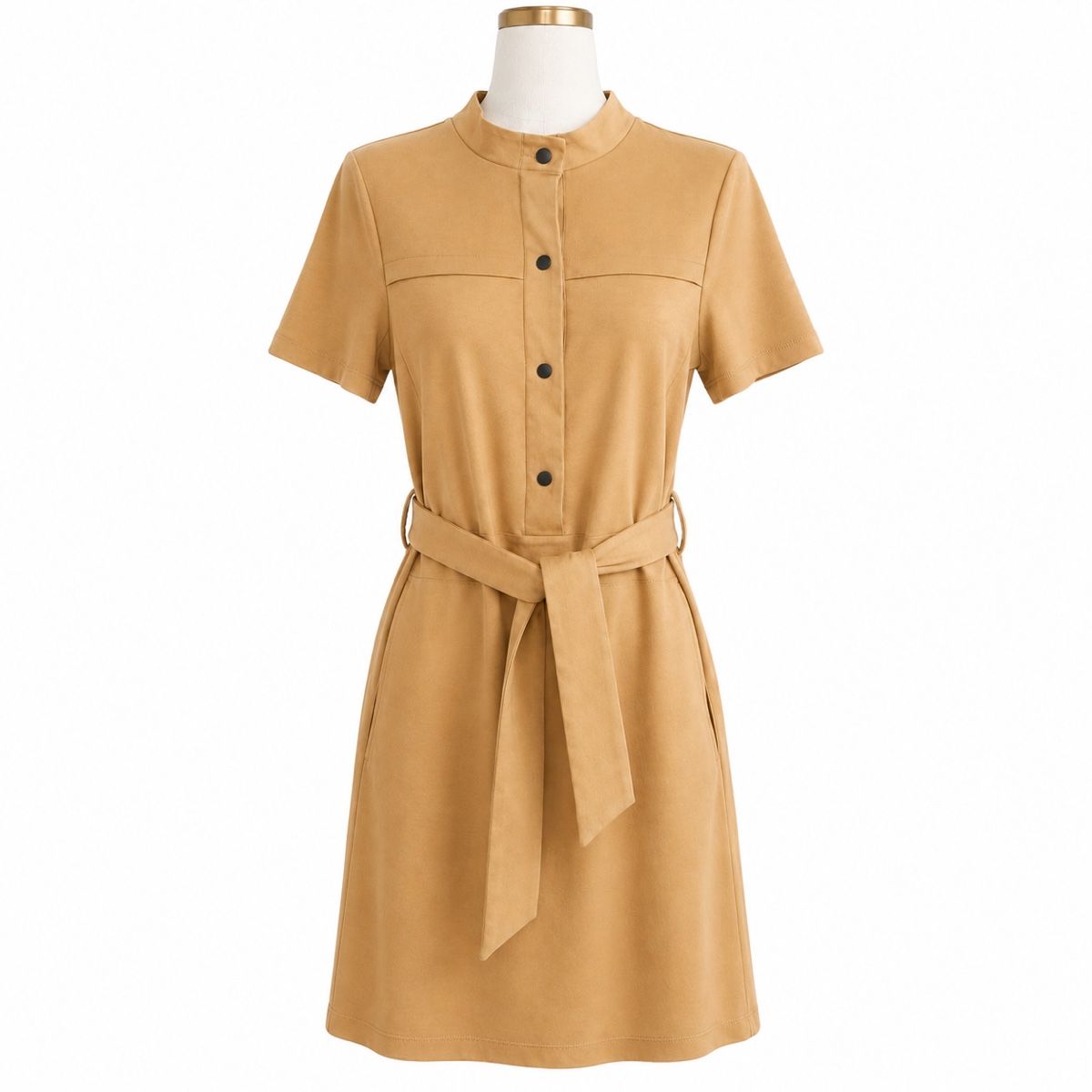 Zara Vestiti: ZARA Kleid Camel Beige S 36 mit Bindegürtel | Midikleid – Nuovo (secondo la descrizione) da Aarberg venduto da LovelyThings_