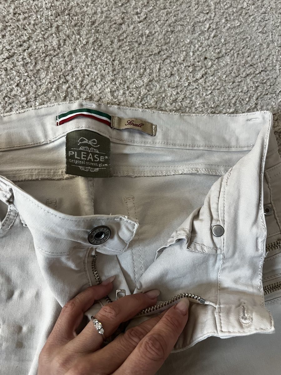 Jeans: Coole Jeans zum Austragen, Beige, Gr. S – Usato da Horgen venduto da adrigas 1