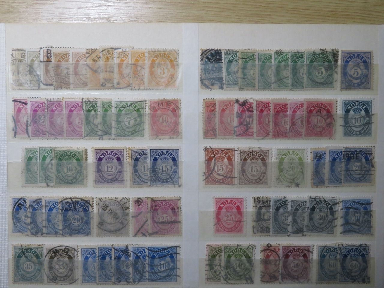 Alle Briefmarken: Norwegen ab uralt auf einer Doppelsteckkarte – Gebraucht aus Spreitenbach von heitersberg54