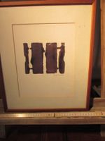 Peinture abstraite signée Juarez datée 1995 cadre bois