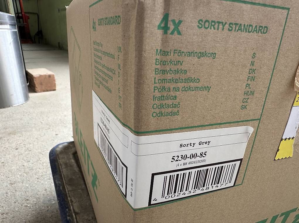 Leitz Raccoglitori: 4 Stk. neue LEITZ Ablagekorb Sorty, A4/C4 quer, grau – Usato da Necker venduto da liq24 4