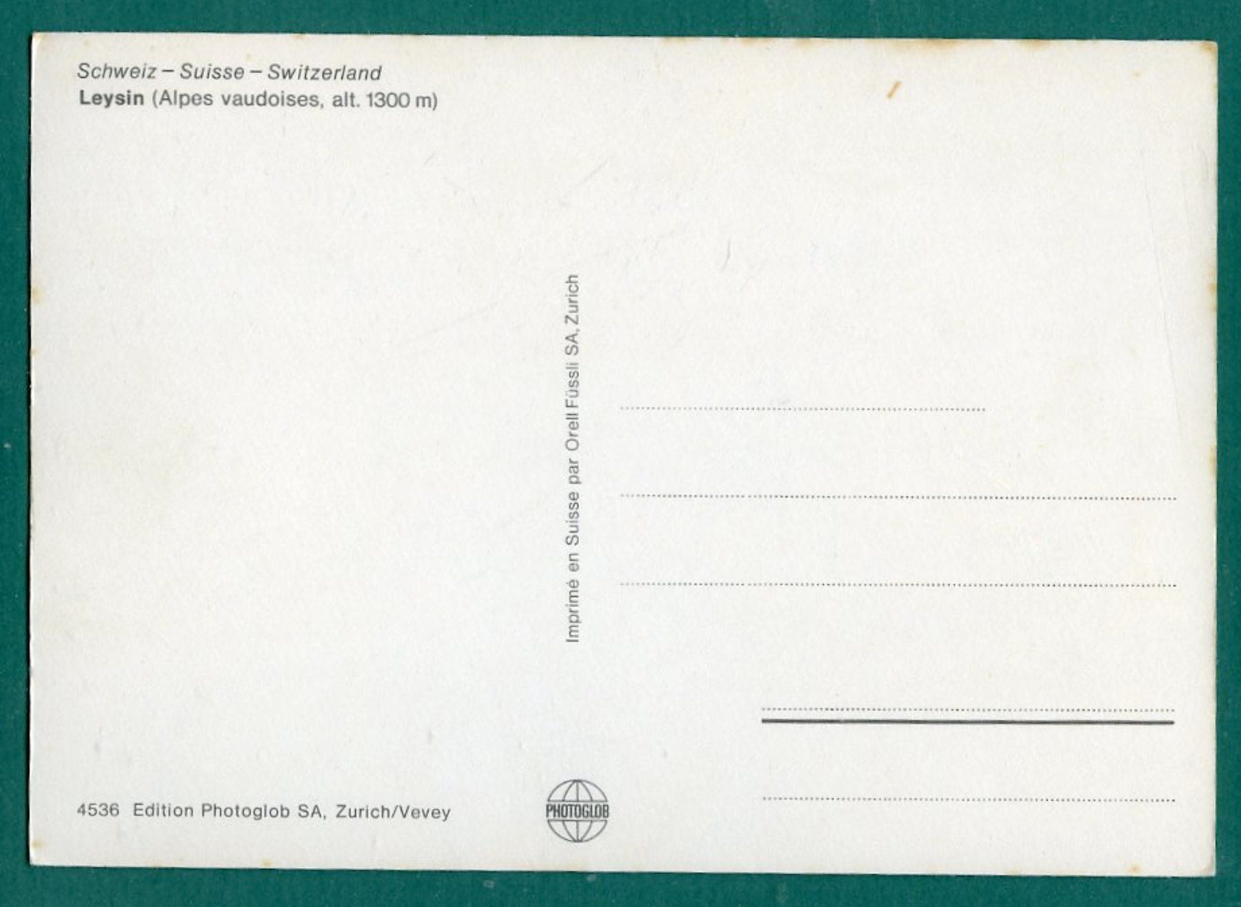 Cartoline postali: Leysin Dorfansicht, ungelaufen, ca. 1970, Grossformat – Usato da Sargans venduto da Hausi1951 1
