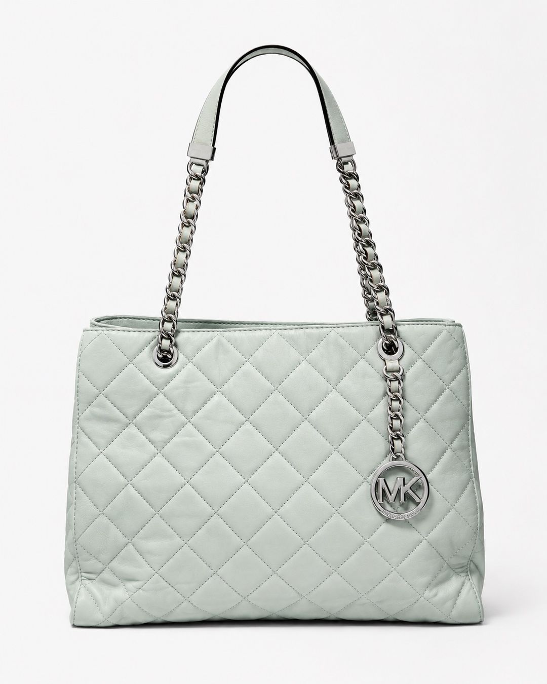 Michael Kors Borse da donna: Michael Kors Leder Shopper Susannah hellblau mint silber – Nuovo (secondo la descrizione) da Regensdorf venduto da secondchancefashion
