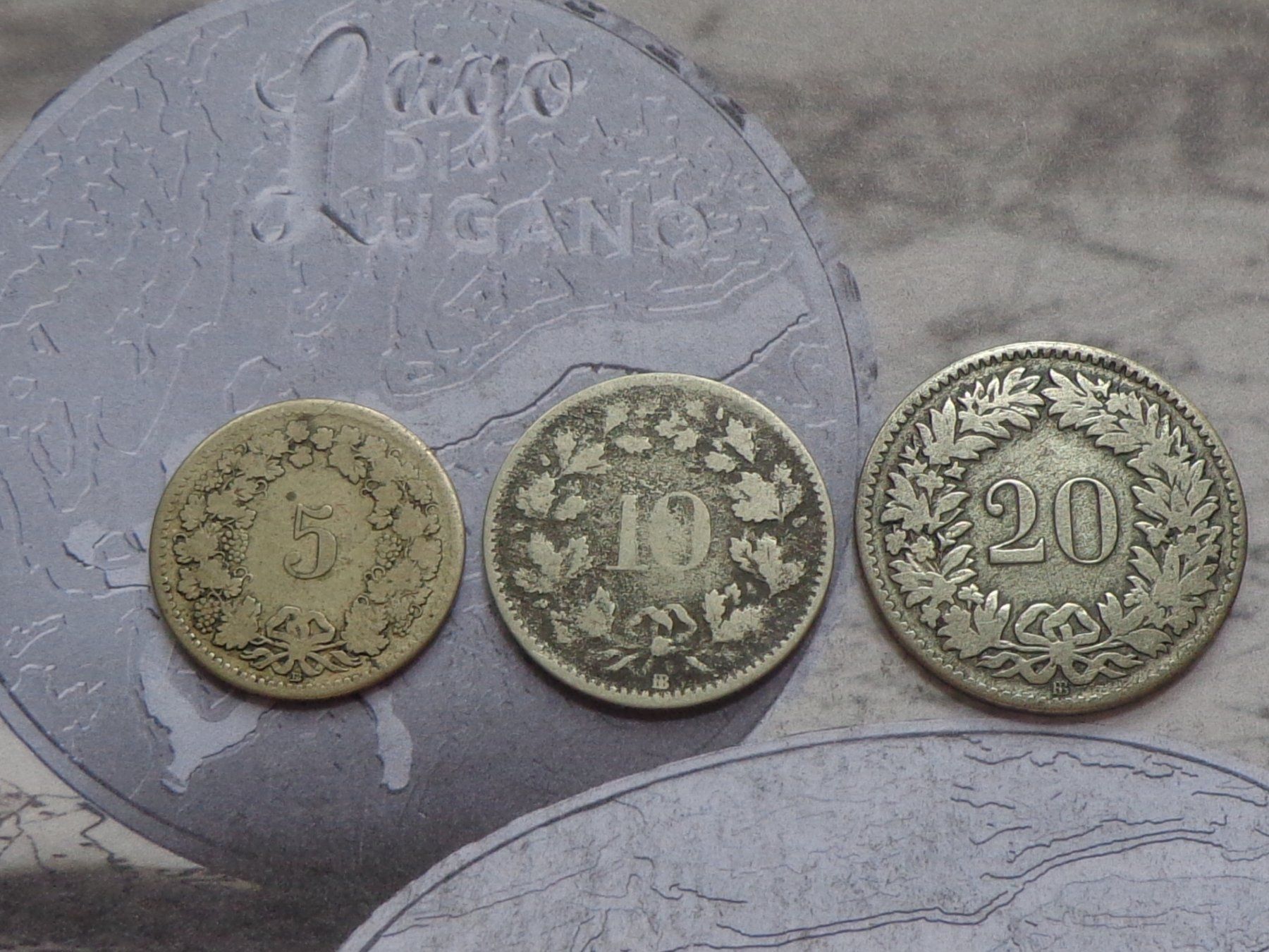 Tutti le monete: 5 cts, 10 cts, 20 cts 1850 - Billion – Usato da Pully venduto da UCA01 3