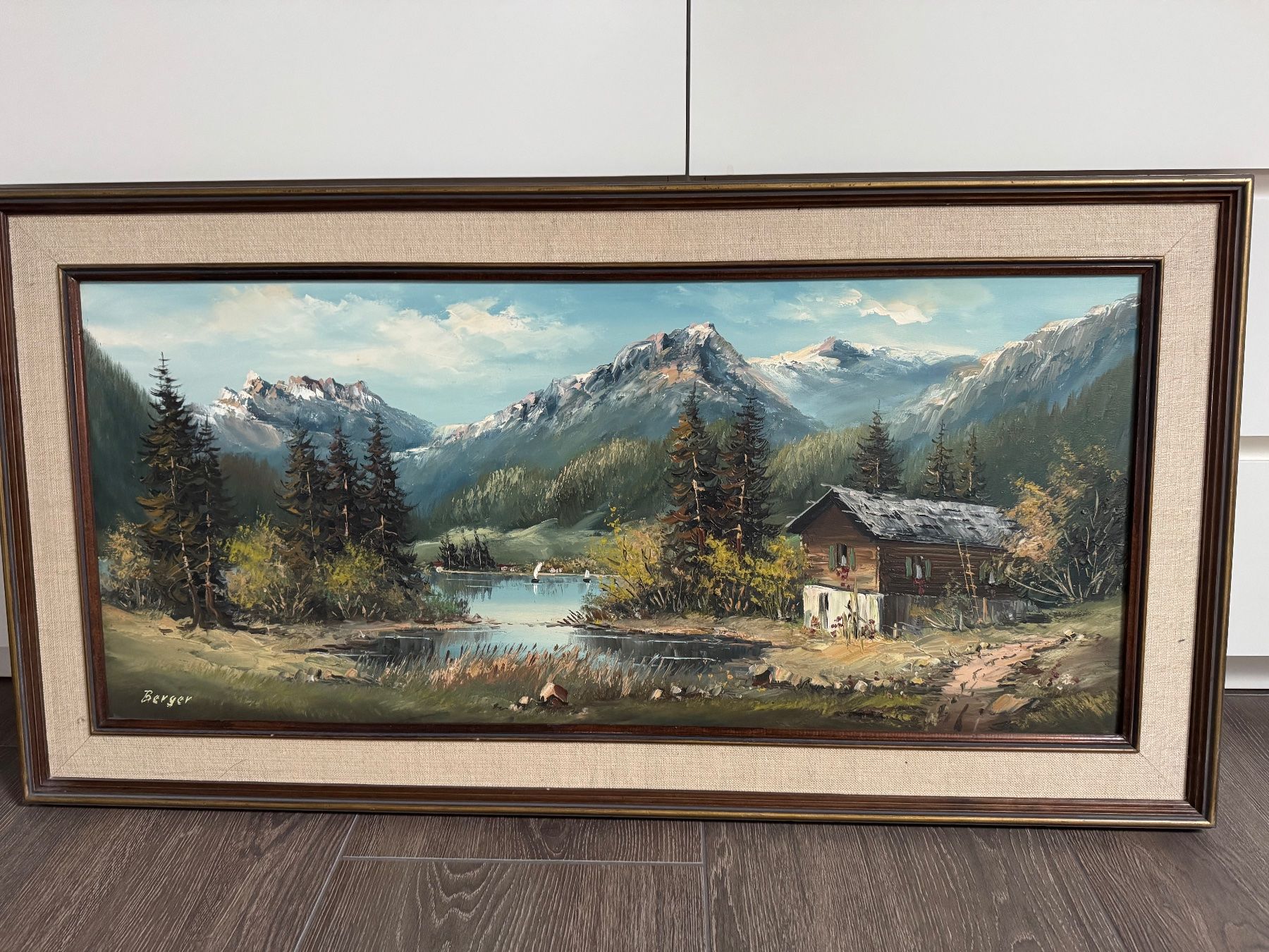Dipinti: Lenzerheide, Ölgemälde von Berger, gerahmt. – Usato da Lufingen venduto da son_l9sc