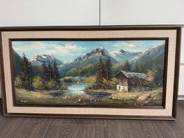 Lenzerheide, Ölgemälde von Berger, gerahmt.
