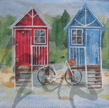Tovaglioli: Serviette beach cottage (d214) 2Stk. – Nuovo (secondo la descrizione) da Schlatt TG venduto da kreativ-atelier
