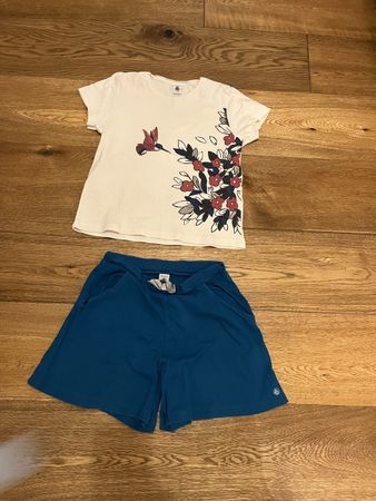 Petit Bateau Set, 10 Years, Top and Shorts, Summer!
