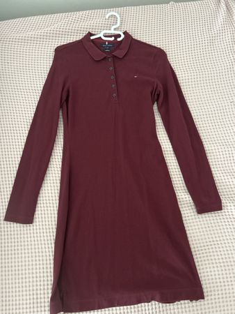 Tommy Hilfiger Kleid, Gr. S, bordeauxrot