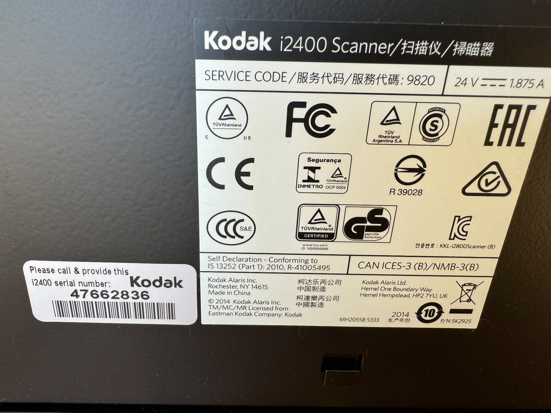 Kodak Scanner: Kodak i2400 Scanner Duplex Dokumentenscanner Tischscanner – Usato da Wettswil bei Zürich venduto da Trubarus 1
