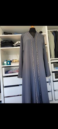 Abaya gris femme taille unique état neuf