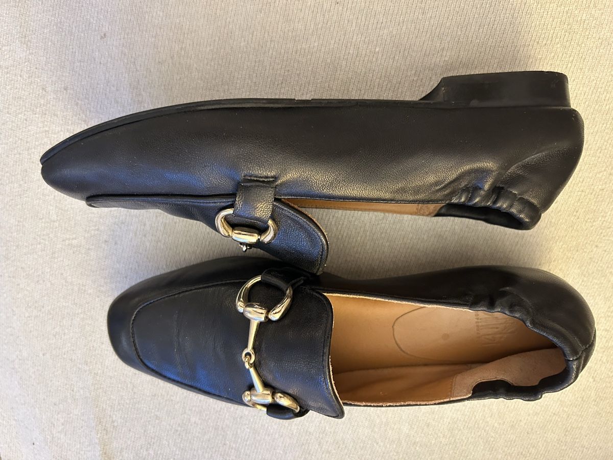 Damenschuhe: Billibi, mocassin cuir avec boucle dorée, noir, pointure 38, – Gebraucht aus Lausanne von lavirgule 2