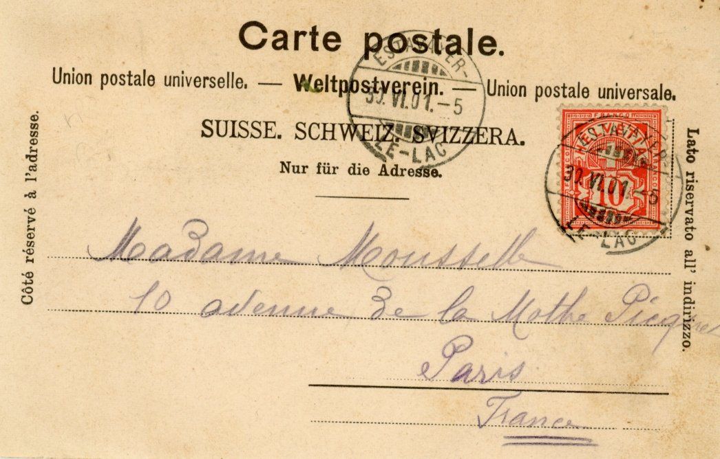 Cartoline postali: Estavayer   FR       um 1901 – Usato da Brig venduto da Valcards54 1