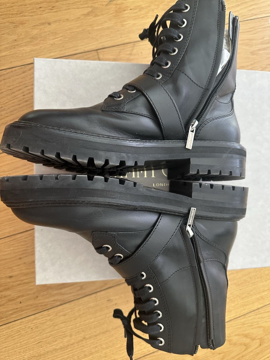 Jimmy Choo Scarpe da donna: Jimmy Choo leather combat boots size 38.5 – Nuovo (secondo la descrizione) da Geneve venduto da iri_dr5s 3
