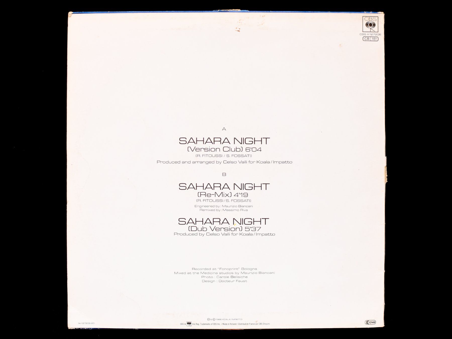 Dischi in vinile: F.R. David - Sahara Night (Maxi Single) – Usato da Belmont-sur-Yverdon venduto da ag97 1