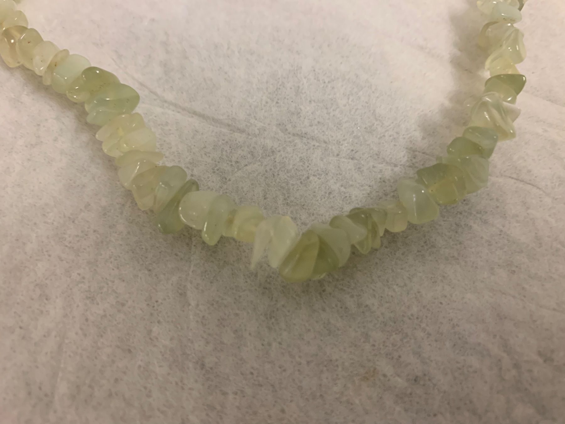 Catenine: schöne Peridot Splitterkette mit Goldverschluss – Nuovo (secondo la descrizione) da Erlenbach ZH venduto da Ritschly 2