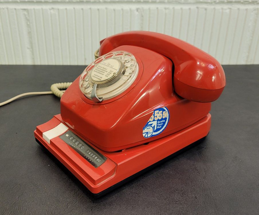 Präsident Wählscheiben Telefon rot mit Zähler Tischtelefon | Kaufen auf ...