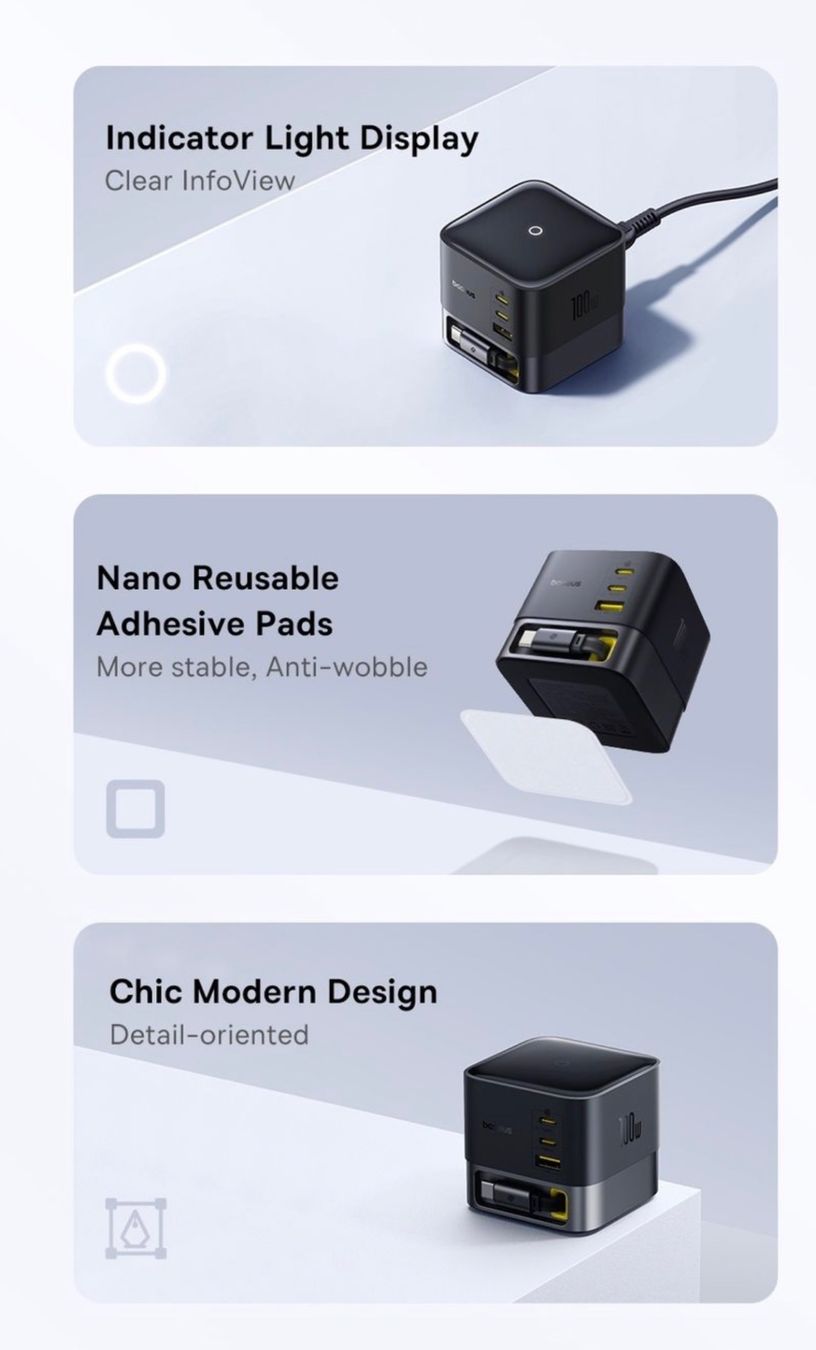 Caricabatterie: Baseus GaN6 Pro 100W Cube – Nuovo (secondo la descrizione) da Niederbipp venduto da Bidhub 3