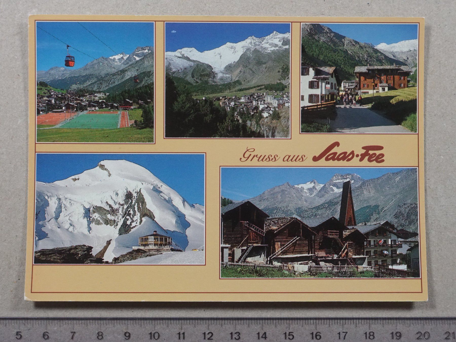 Cartoline postali: Saas-Fee, 1998 – Usato da Lenzburg venduto da fh1