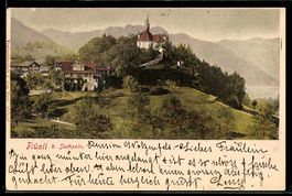 AK Flüeli b. Sachseln, Teilansicht mit Kirche