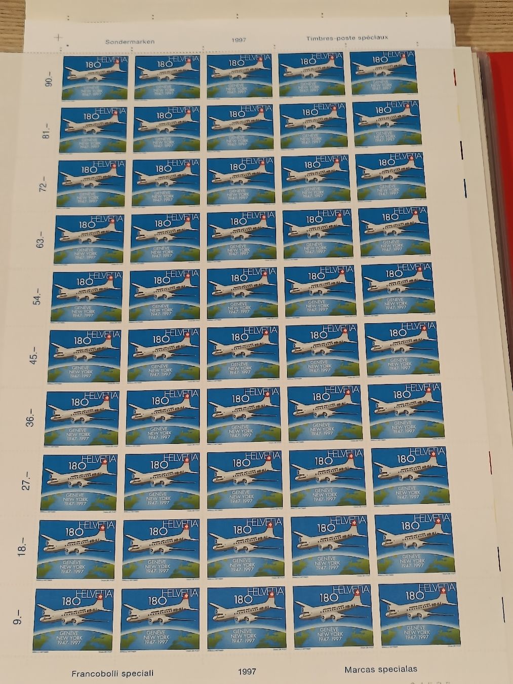 Alle Briefmarken: Frankaturware im Wert von 846.- alles Bogen Ware! – Gebraucht aus Brugg AG von Ente015 6