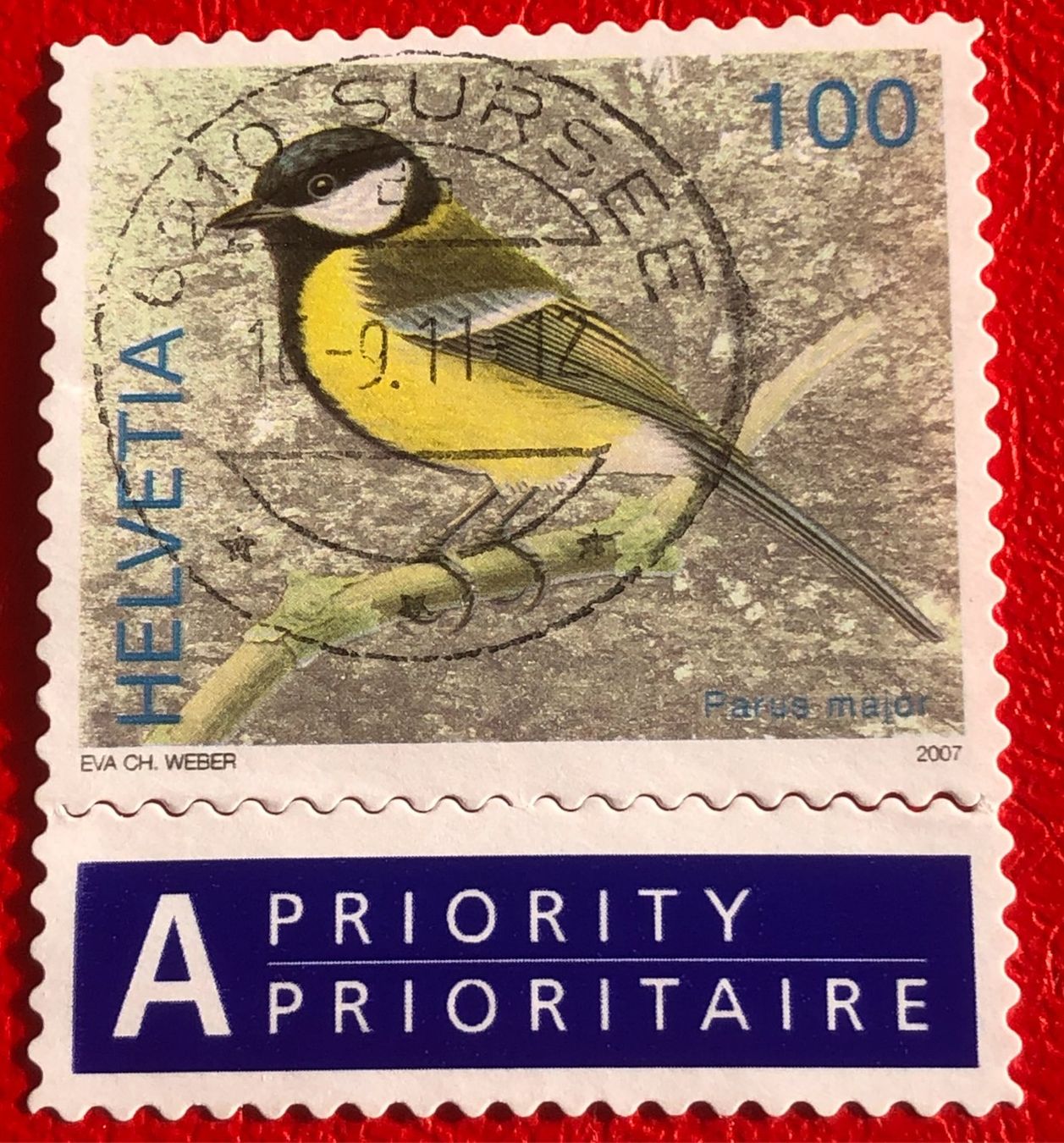 Tutti i francobolli: Nr.1237 mit VollStempel Sursee Kohlmeise 2007   – Usato da Aarau venduto da Billa007